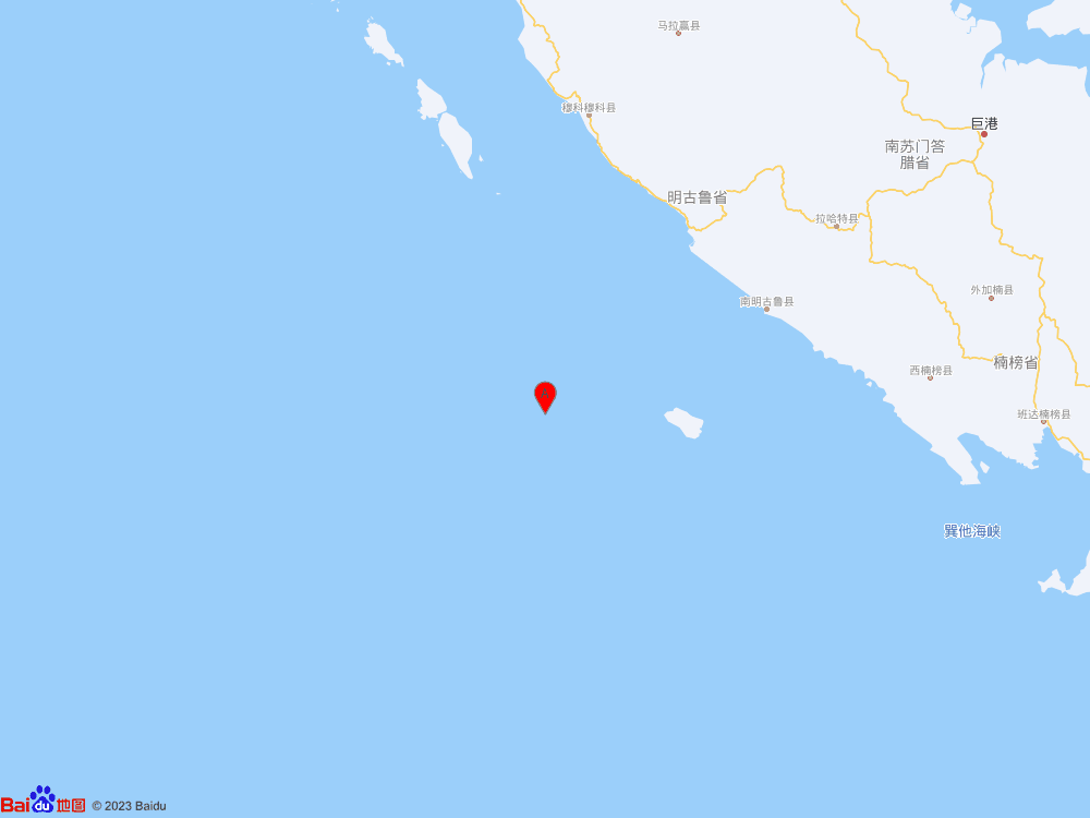 印尼蘇門答臘島西南海域發生5.6級地震