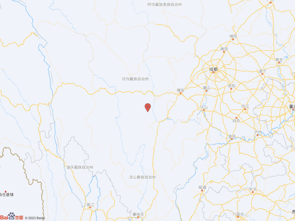 四川甘孜州瀘定縣發生3.1級地震