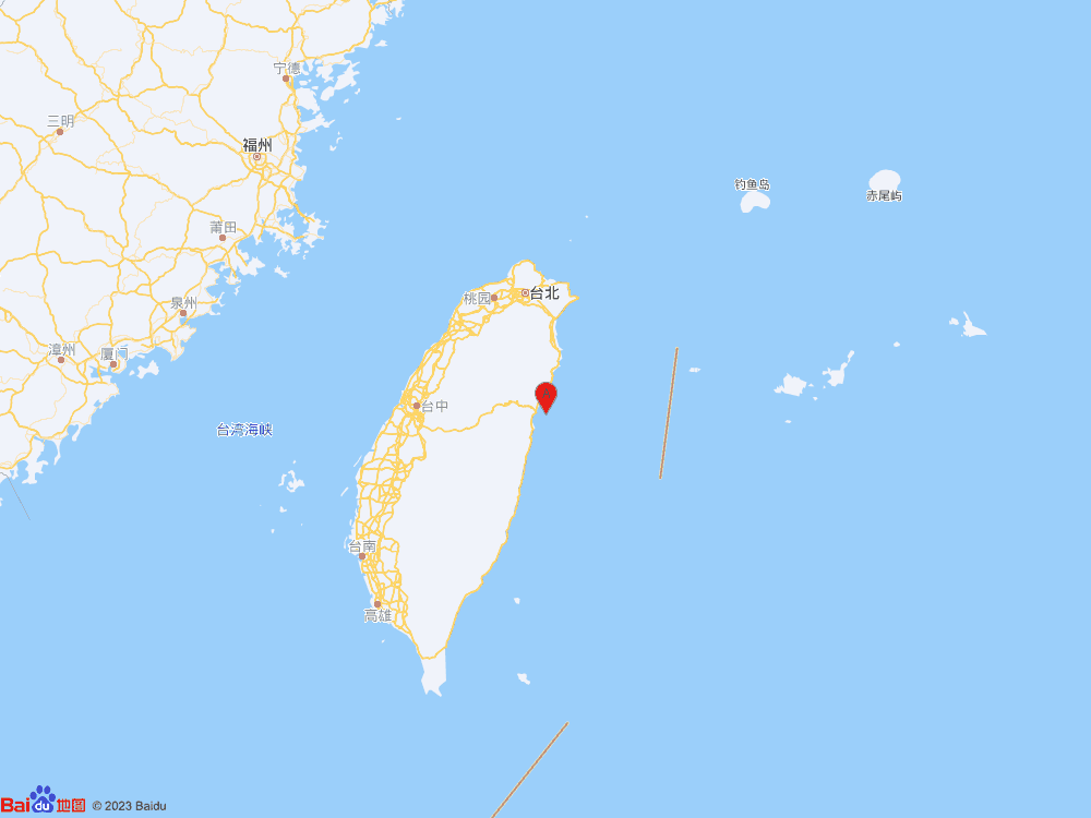 臺灣花蓮縣海域發生4.0級地震