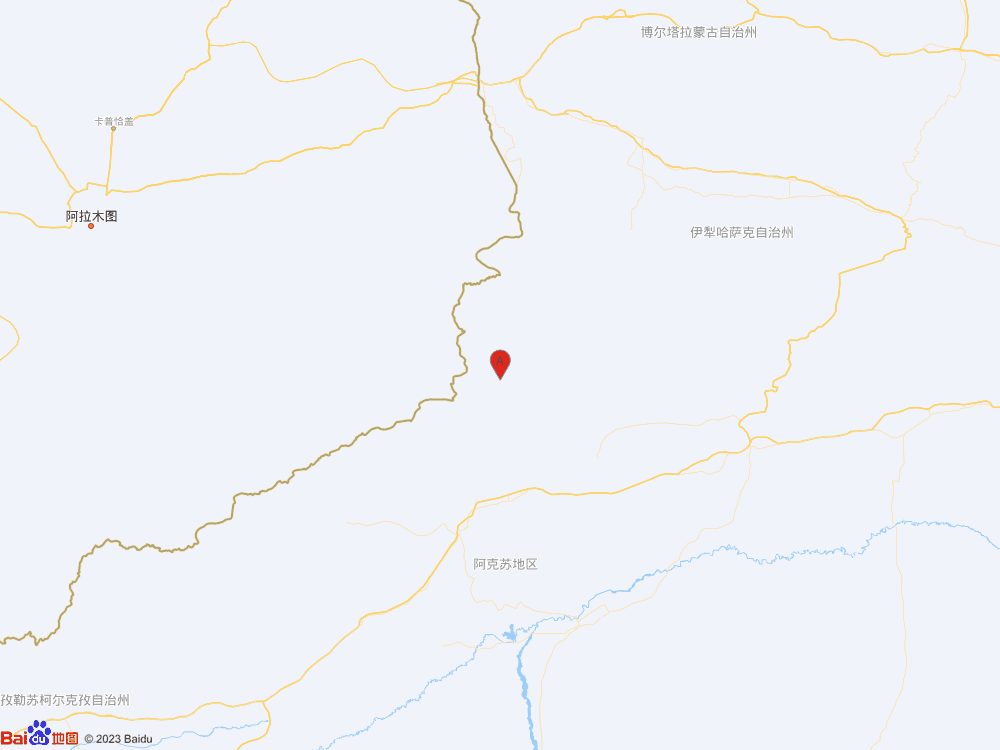 新疆阿克蘇地區溫宿縣發生3.7級地震