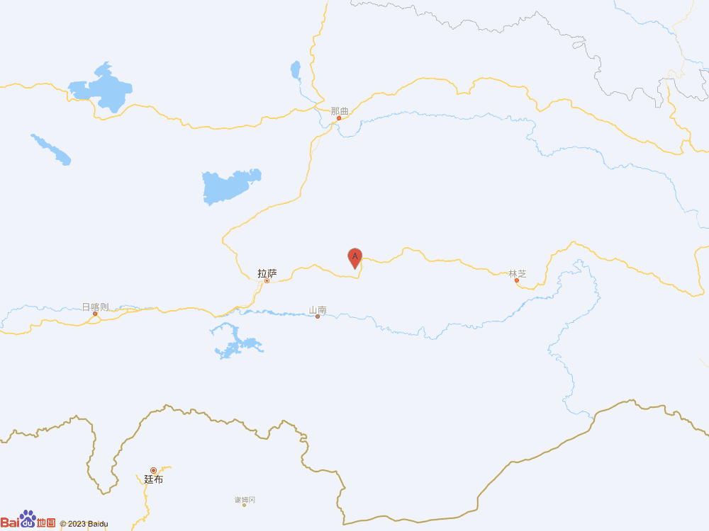 西藏拉薩市墨竹工卡縣發生3.9級地震