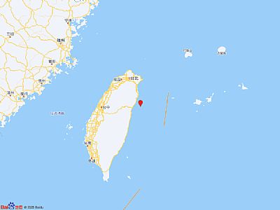 臺灣花蓮縣海域發生4.5級地震