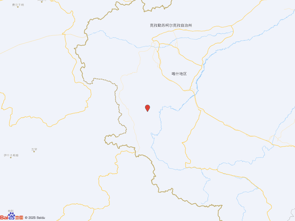 新疆喀什地區塔什庫爾干縣（北緯37.88度，東經75.82度）發生3.0級地震