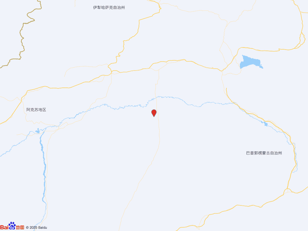 新疆巴音郭楞州尉犁縣（北緯40.78度，東經84.18度）發生3.6級地震